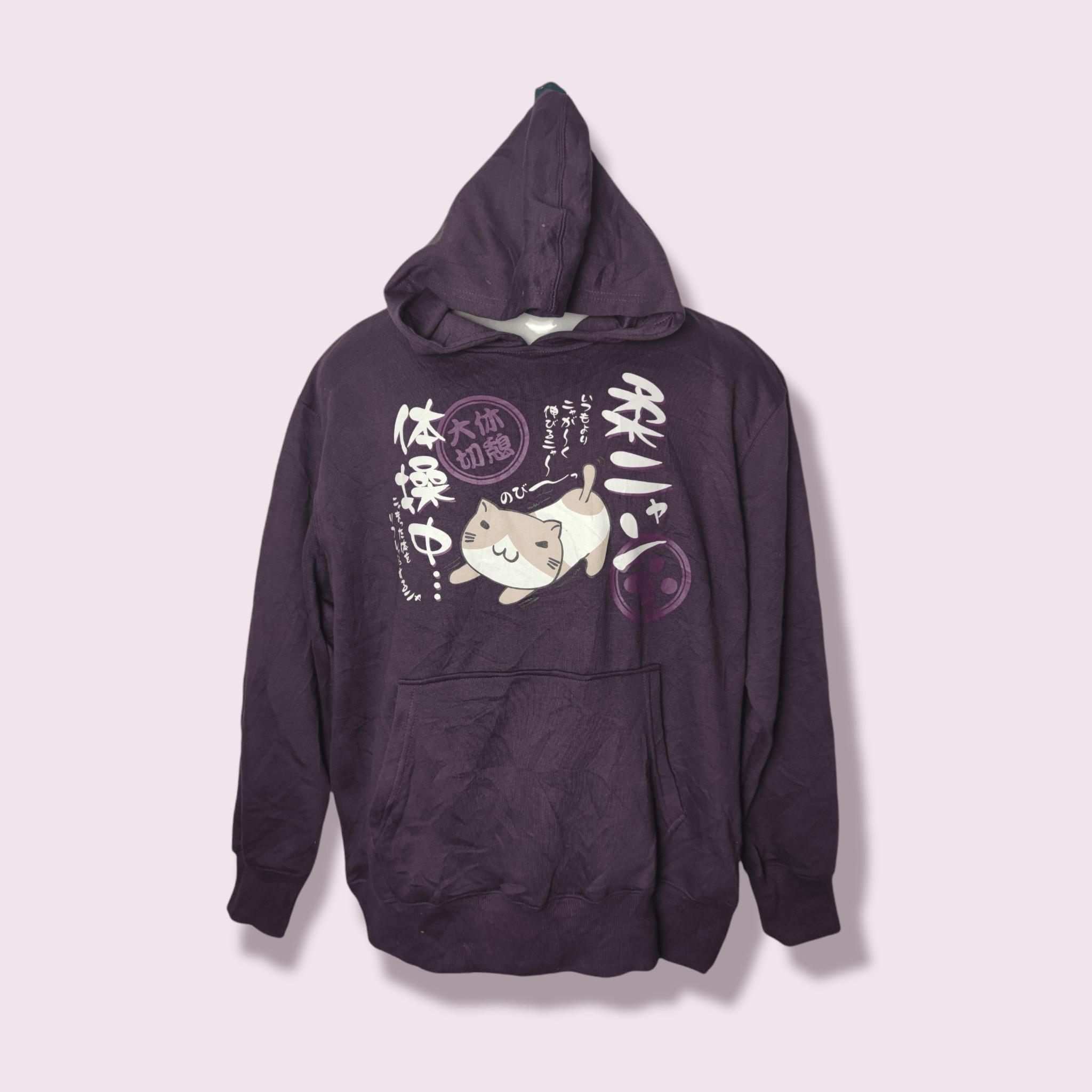 image of Oblo Design Cat Hoodie, Men's (Size Large)