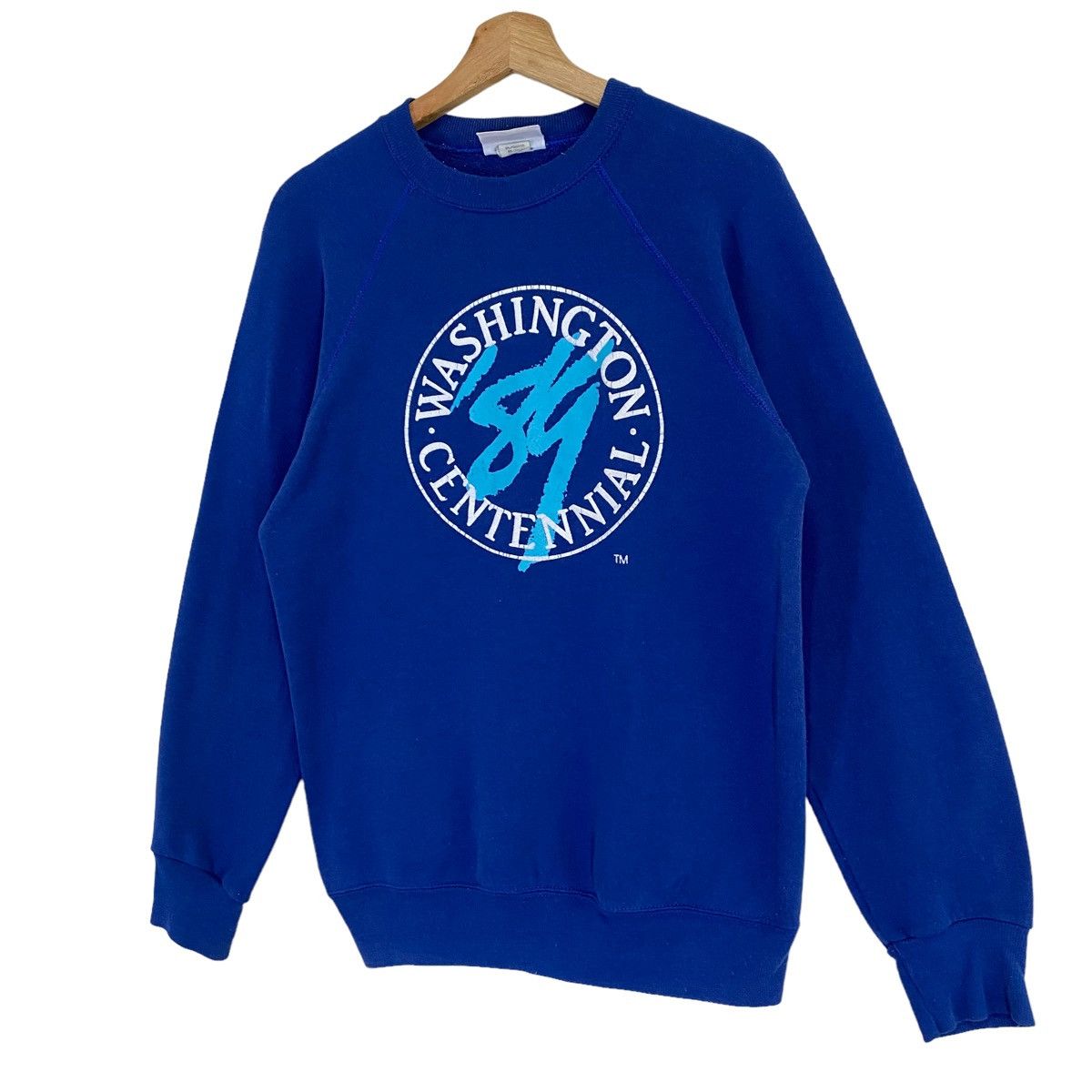 Vintage Vintage 90s Washington Centennial Crewneck Sweatshirt Size US M / EU 48-50 / 2 - 2 Thumbnail