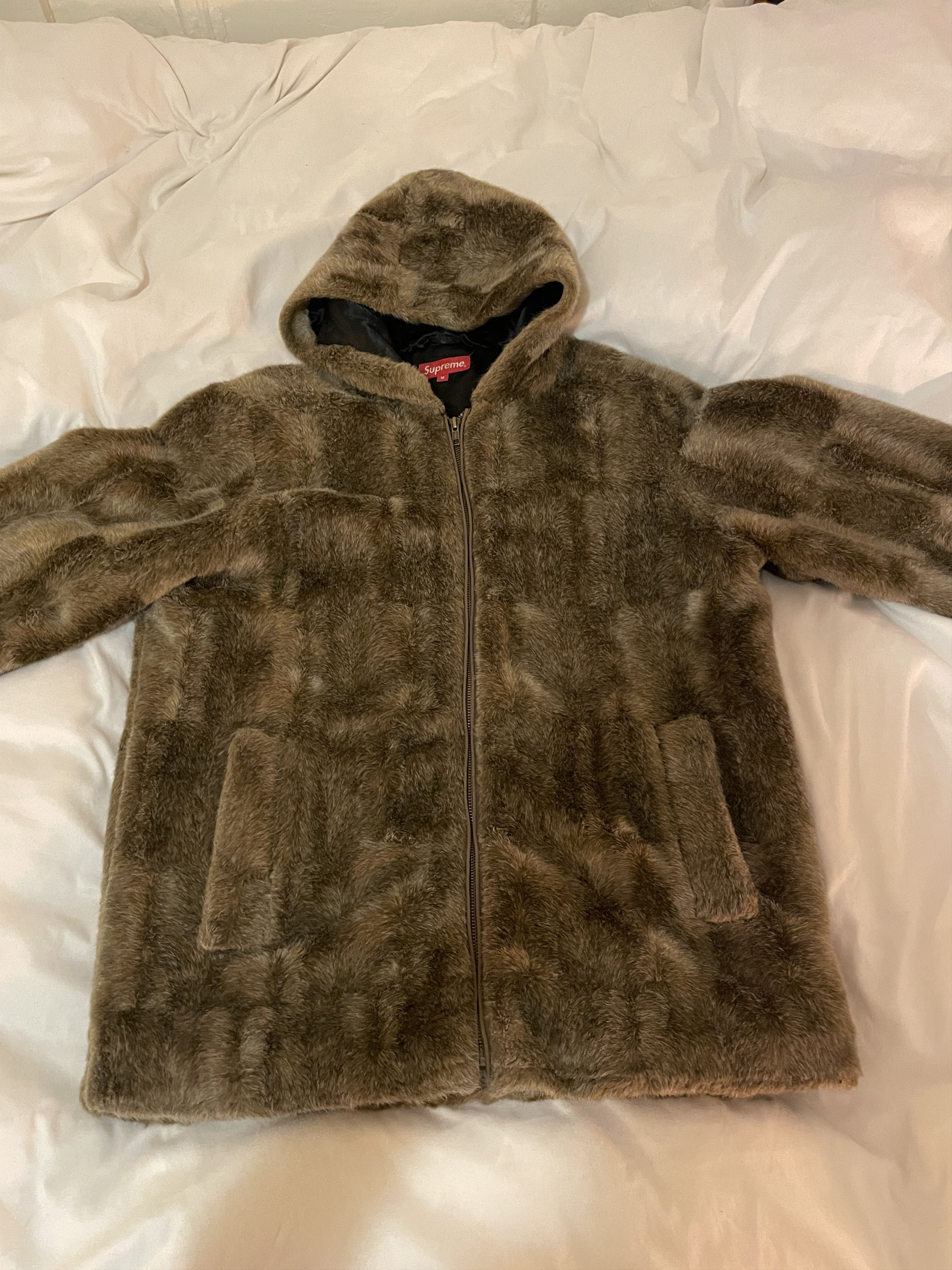 Supreme Faux Fur Hooded Zip Jacket | Grailed