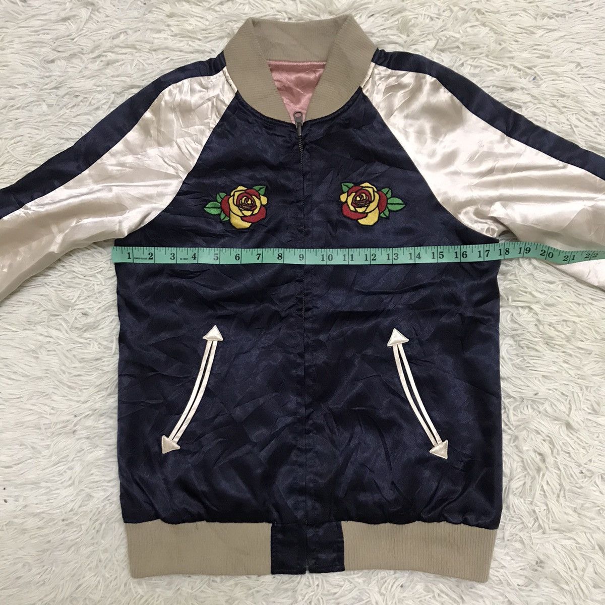 Japanese Brand Rodeo Crown Jesus Sukajan jacket motive floral Size XS / US 0-2 / IT 36-38 - 8 Thumbnail