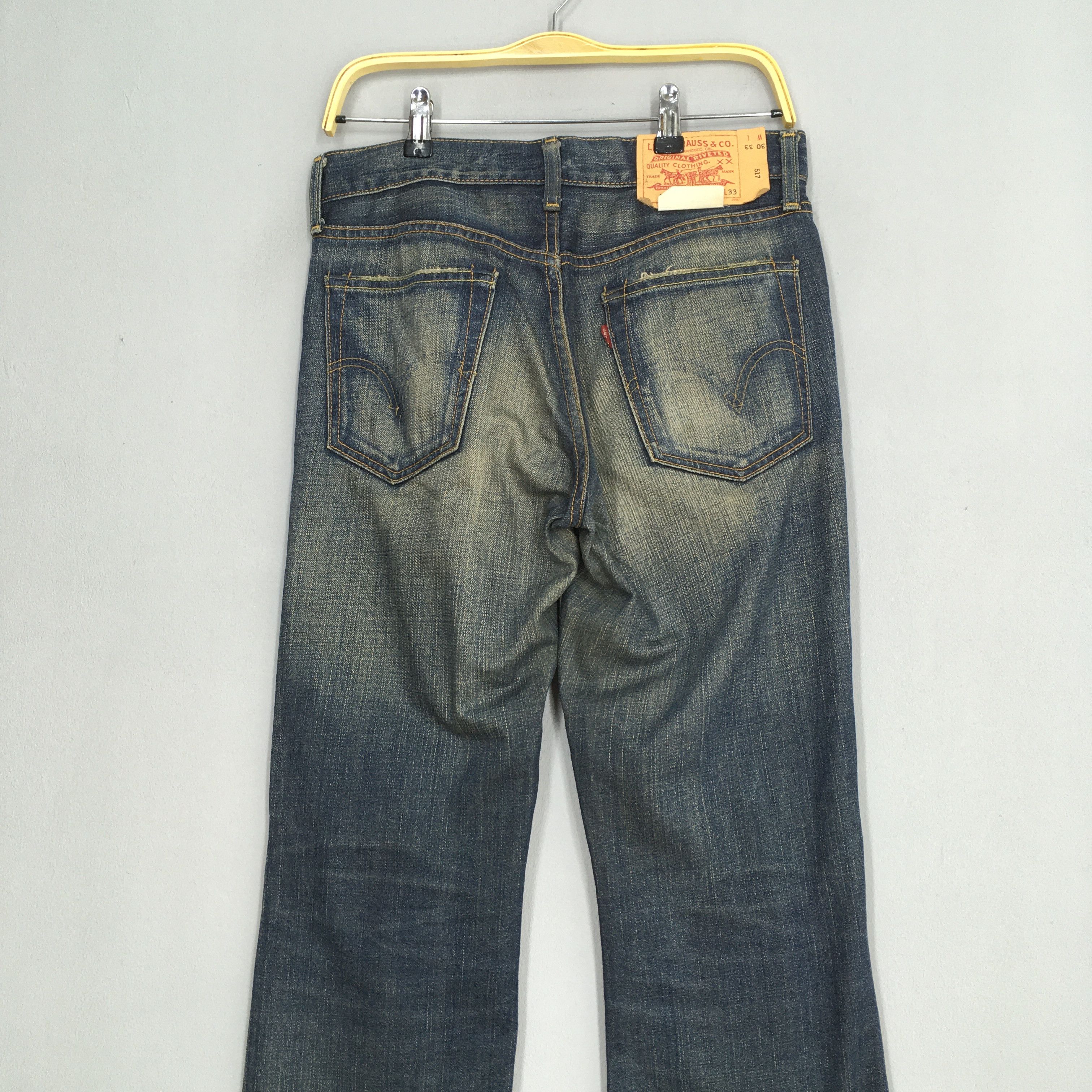 Jean Size 30x32 Vintage Levi's 517 Jeans Bootcut Flare Size US 30 / EU 46 - 15 Thumbnail