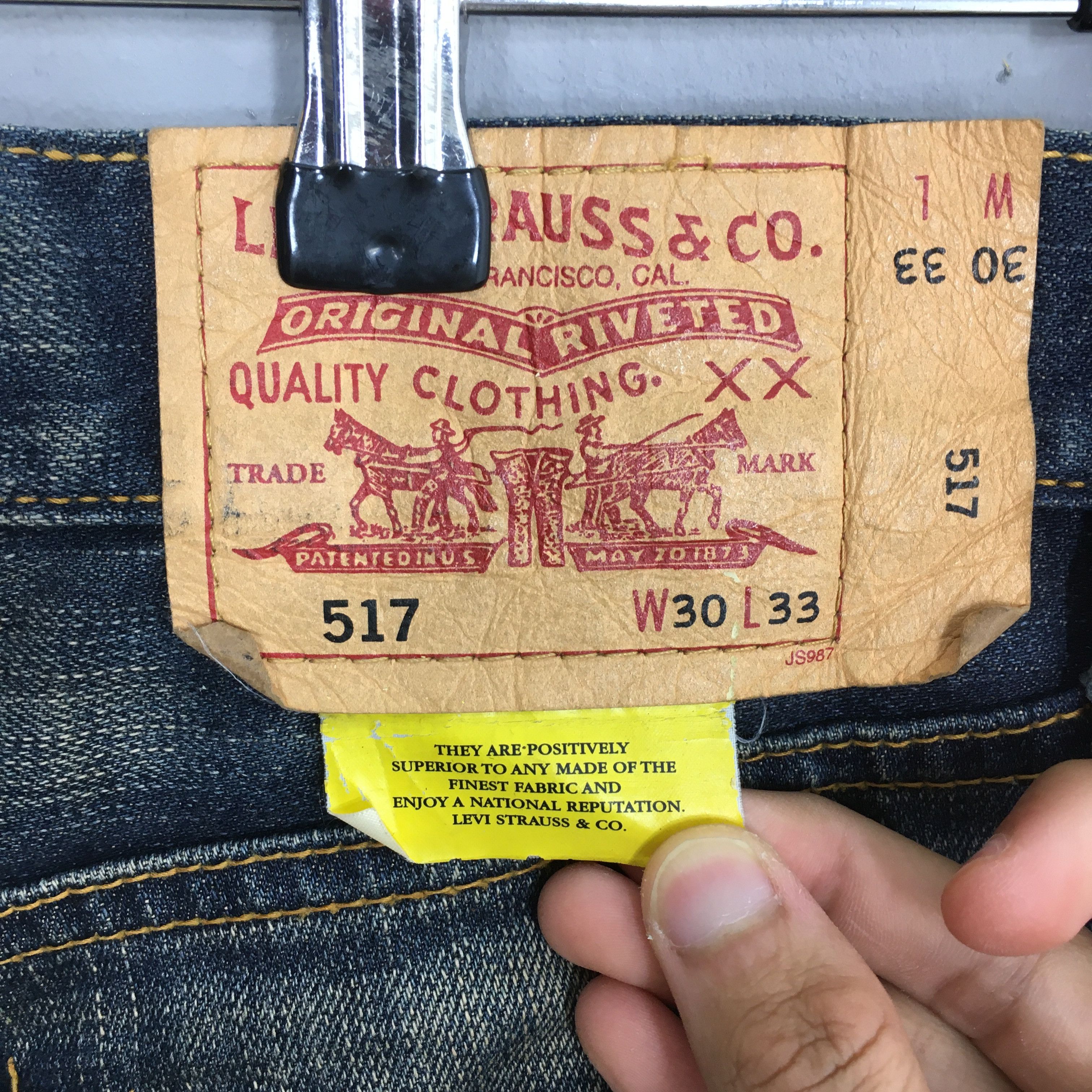 Jean Size 30x32 Vintage Levi's 517 Jeans Bootcut Flare Size US 30 / EU 46 - 20 Thumbnail