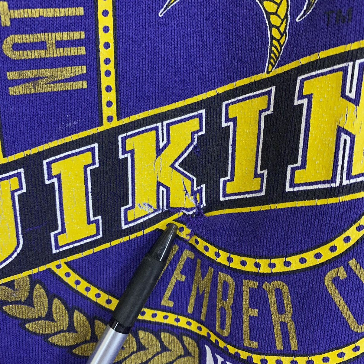 NFL × Vintage Vintage 90s Nfl Minnesota Vikings Crewneck Sweatshirt Size US M / EU 48-50 / 2 - 6 Thumbnail