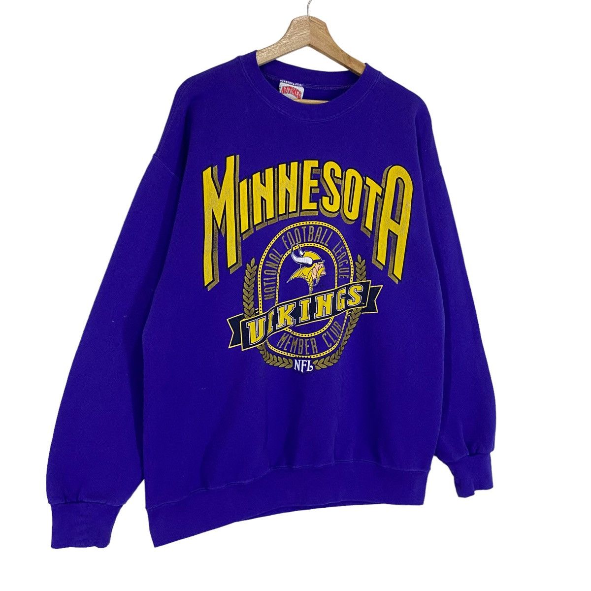 NFL × Vintage Vintage 90s Nfl Minnesota Vikings Crewneck Sweatshirt Size US M / EU 48-50 / 2 - 2 Thumbnail