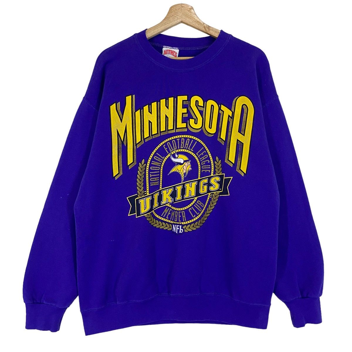 NFL × Vintage Vintage 90s Nfl Minnesota Vikings Crewneck Sweatshirt Size US M / EU 48-50 / 2 - 1 Thumbnail