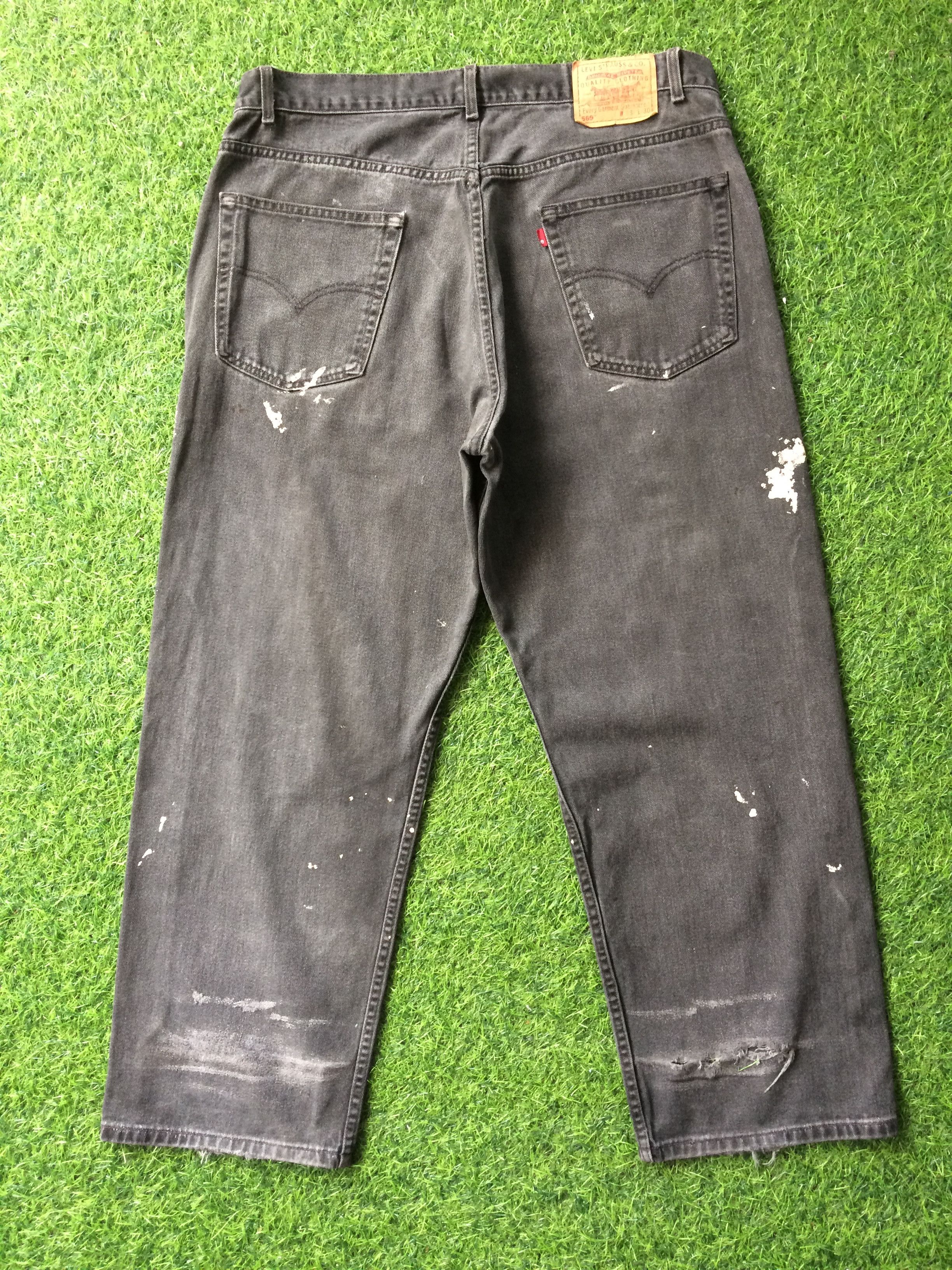 Levi's Distressed Levis 569 Paint Splatter Jeans #B-680 Size US 36 / EU 52 - 2 Thumbnail