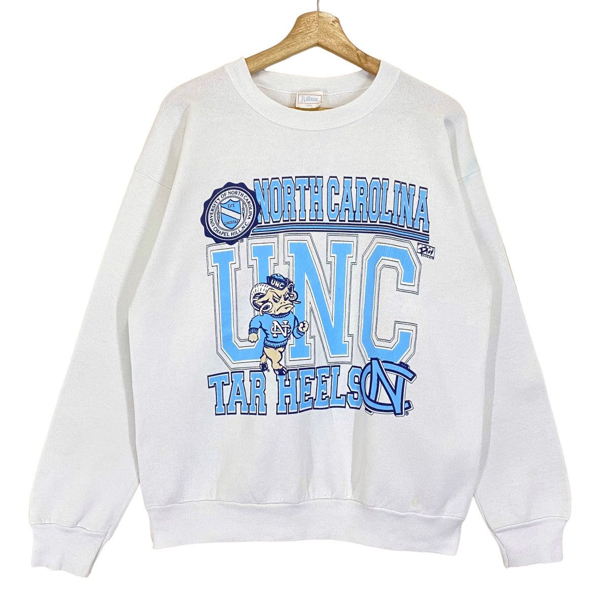 Vintage Vintage 90s North Carolina Tar Hells Crewneck Sweatshirt Size US M / EU 48-50 / 2 - 1 Thumbnail