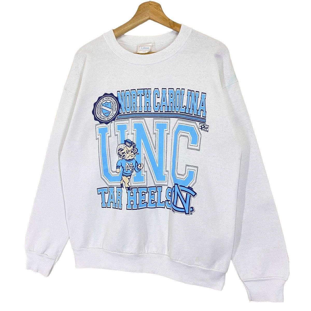 Vintage Vintage 90s North Carolina Tar Hells Crewneck Sweatshirt Size US M / EU 48-50 / 2 - 3 Thumbnail