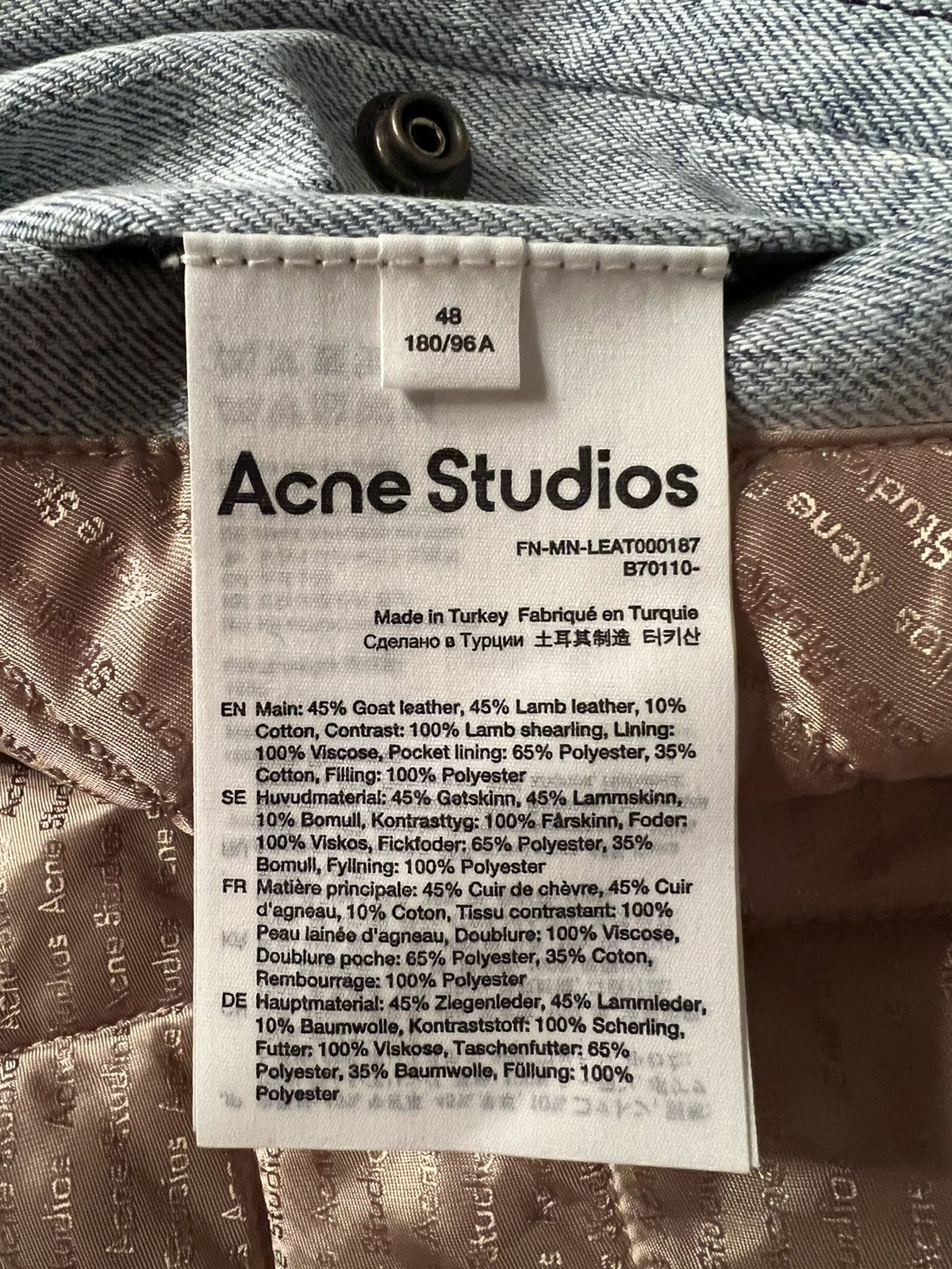 Acne Studios $3K NEW Brown Patchwork Goat Lamb Leather Shearling Jacket Size US M / EU 48-50 / 2 - 7 Thumbnail