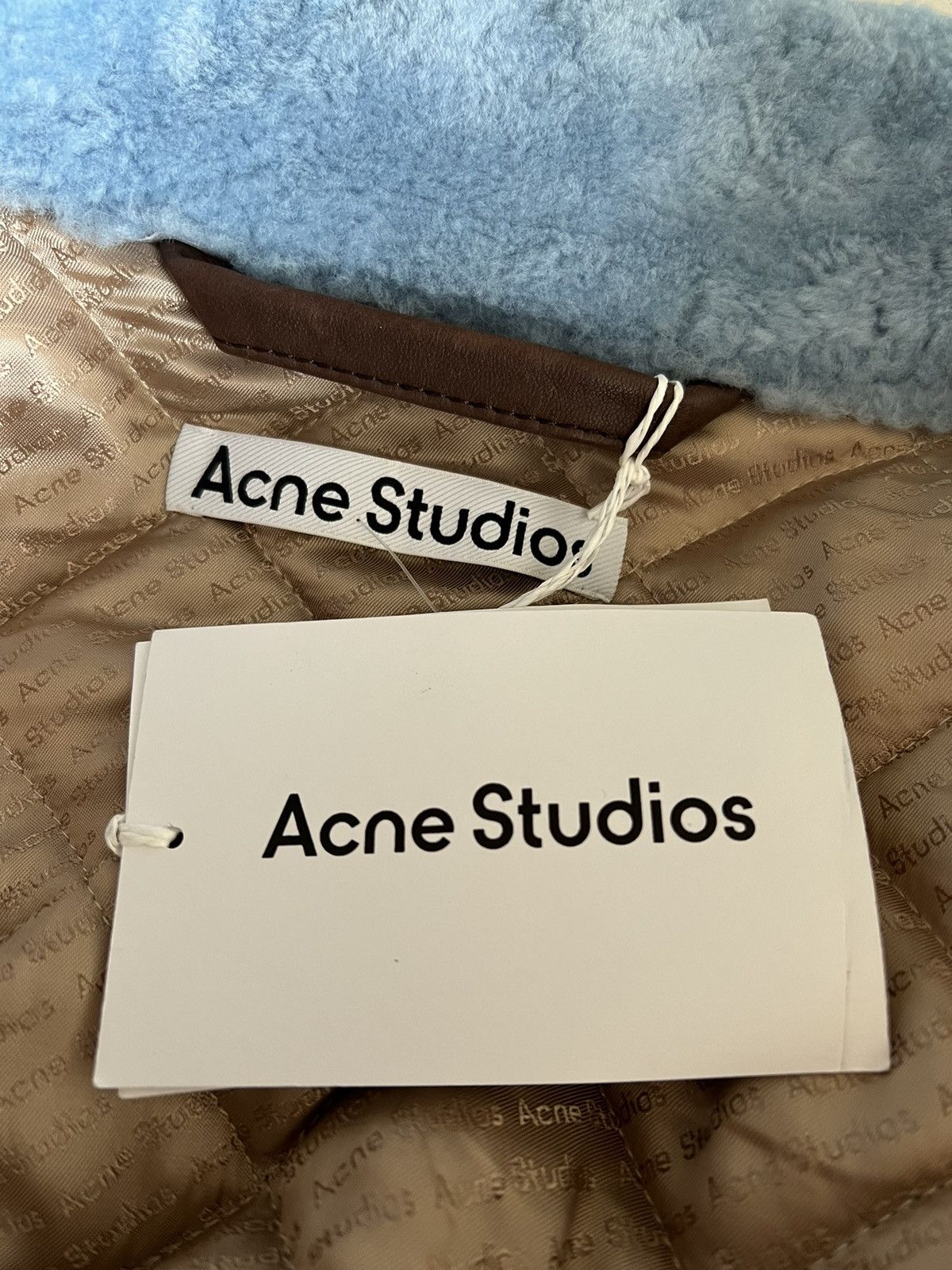 Acne Studios $3K NEW Brown Patchwork Goat Lamb Leather Shearling Jacket Size US M / EU 48-50 / 2 - 11 Thumbnail