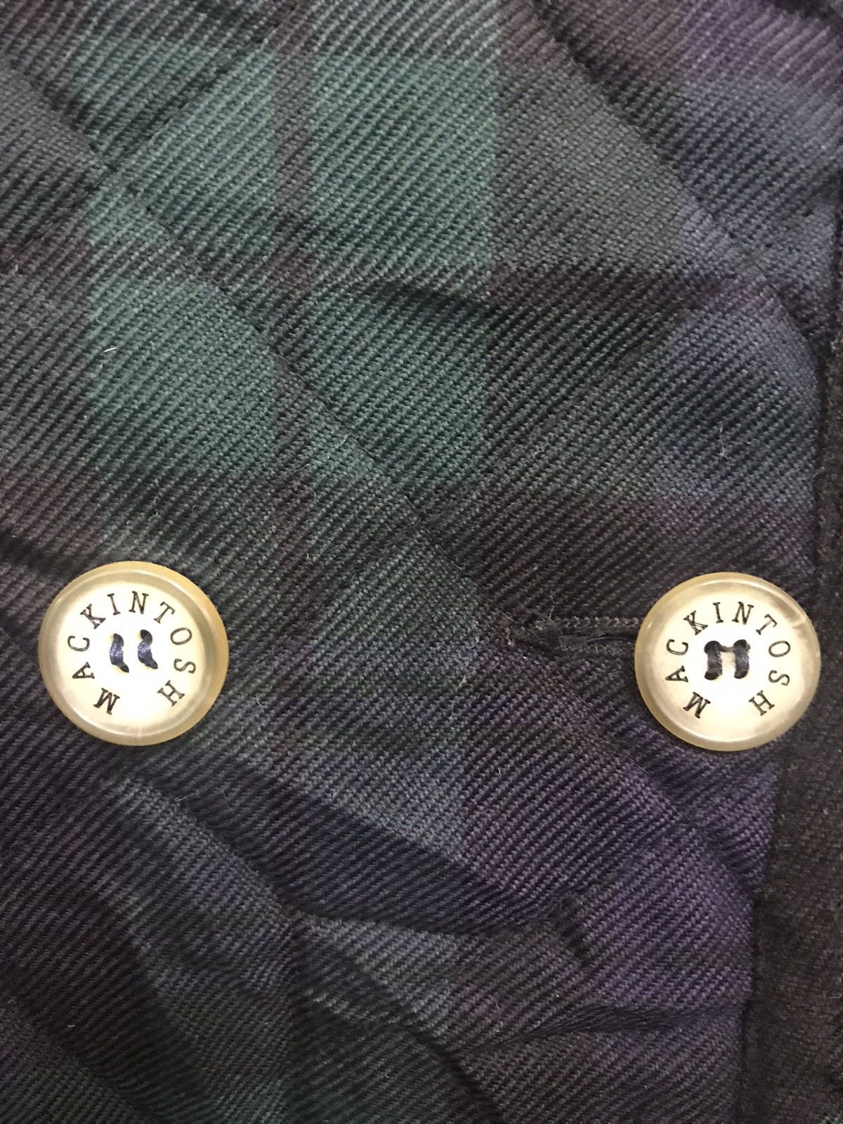 Designer × Mackintosh MACKINTOSH Double Breast Plaid Quilted Coat Size XXS / US 00 / IT 34 - 4 Thumbnail