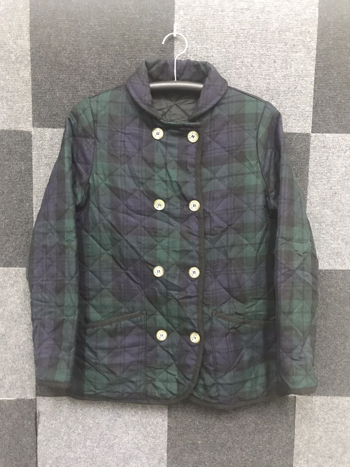 Designer × Mackintosh MACKINTOSH Double Breast Plaid Quilted Coat Size XXS / US 00 / IT 34 - 3 Thumbnail