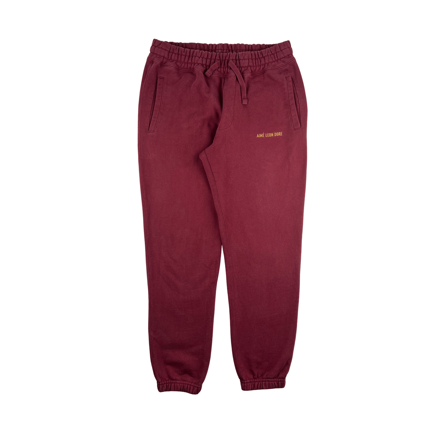 Aime Leon Dore Aime Leon Dore Burgundy Logo Sweatpants Size US 30 / EU 46 - 2 Thumbnail