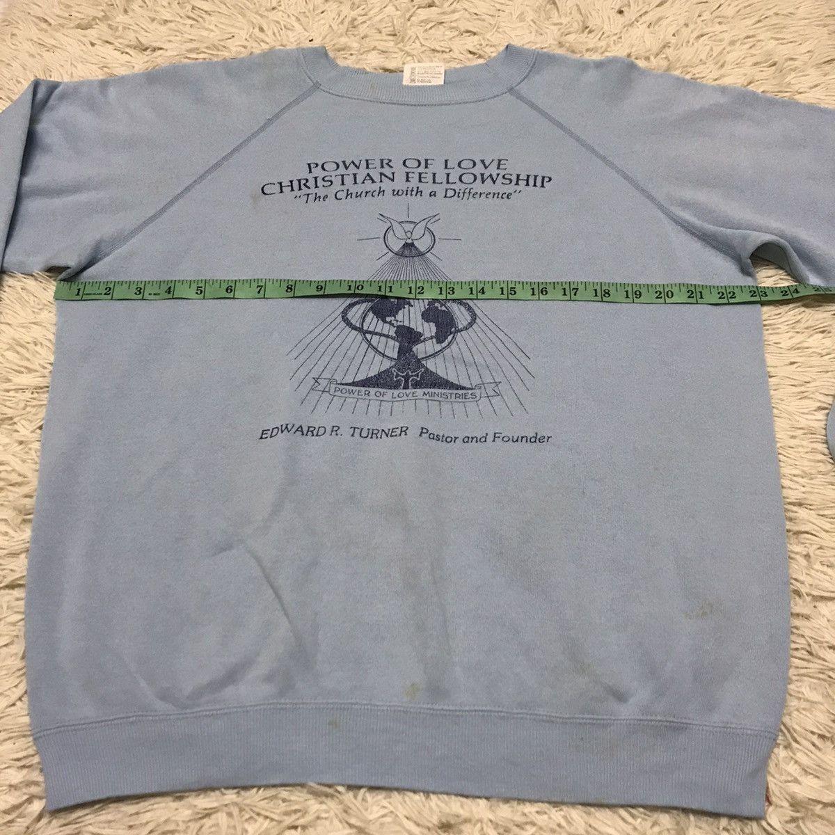 Hanes Vintage 90s Edward R. Turner sweatshirt. Size US L / EU 52-54 / 3 - 7 Thumbnail