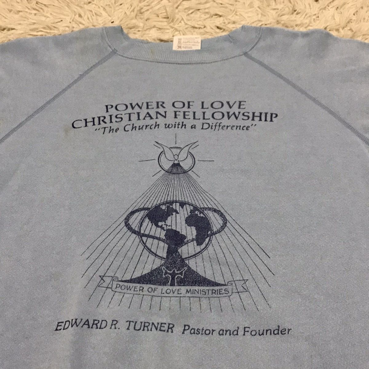 Hanes Vintage 90s Edward R. Turner sweatshirt. Size US L / EU 52-54 / 3 - 6 Thumbnail