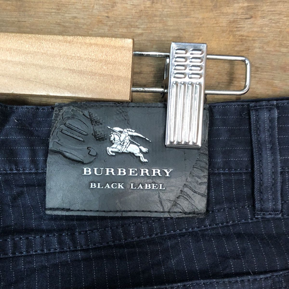 Black Label Burberry Dark blue stripe casual Pants #6940 Size US 28 / EU 44 - 11 Thumbnail