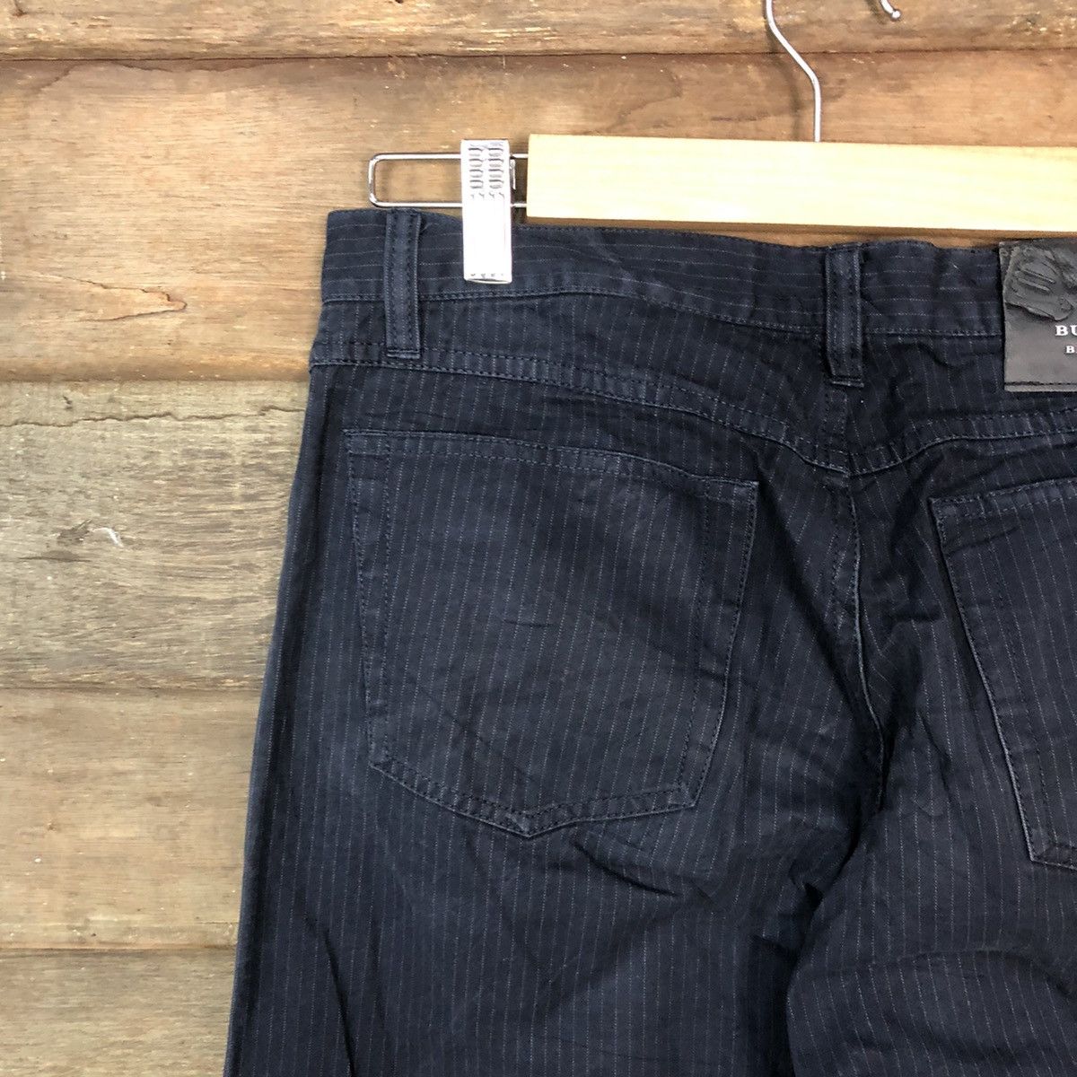 Black Label Burberry Dark blue stripe casual Pants #6940 Size US 28 / EU 44 - 9 Thumbnail