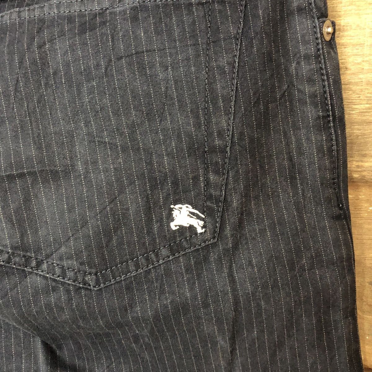 Black Label Burberry Dark blue stripe casual Pants #6940 Size US 28 / EU 44 - 12 Thumbnail
