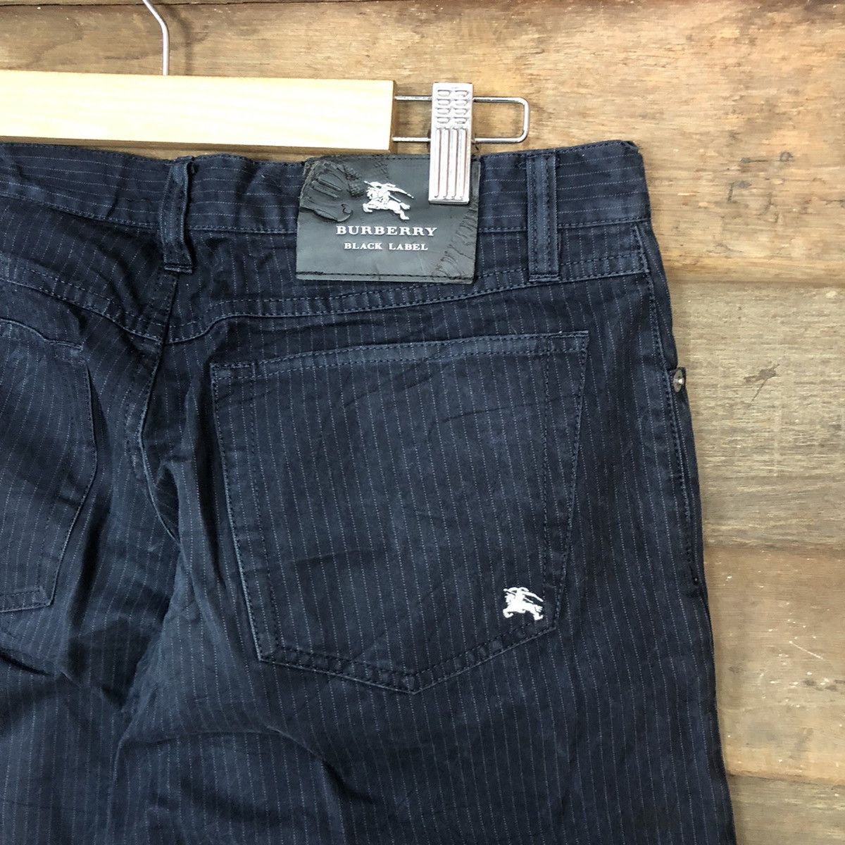 Black Label Burberry Dark blue stripe casual Pants #6940 Size US 28 / EU 44 - 10 Thumbnail