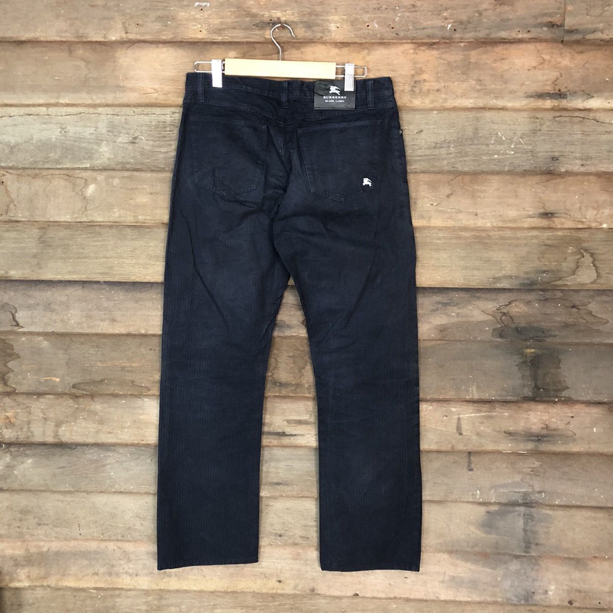 Black Label Burberry Dark blue stripe casual Pants #6940 Size US 28 / EU 44 - 6 Thumbnail