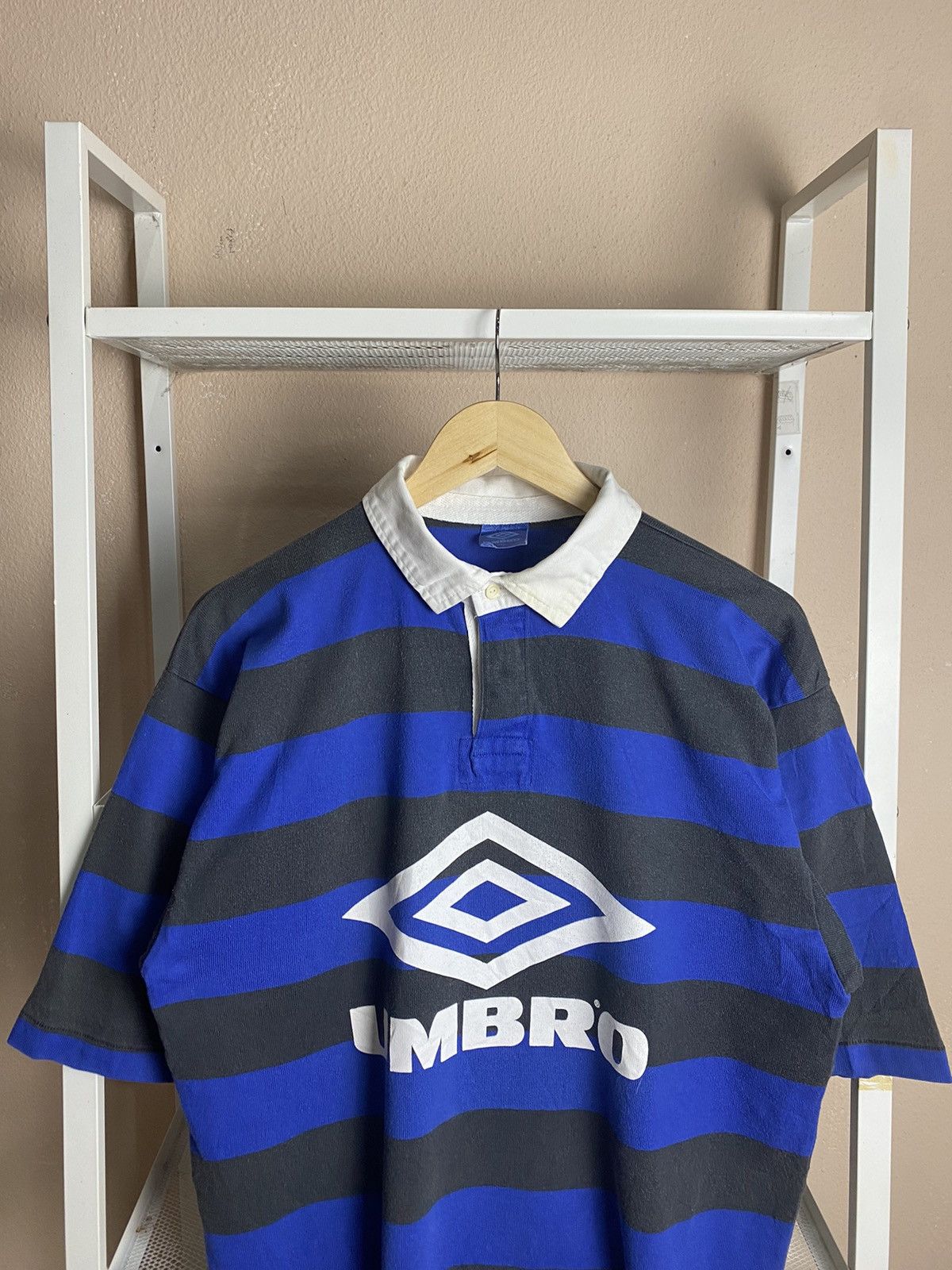Umbro Vintage Umbro Stripe Rugby Polos SLIGHTLY FADED❗️ Size US M / EU 48-50 / 2 - 2 Thumbnail