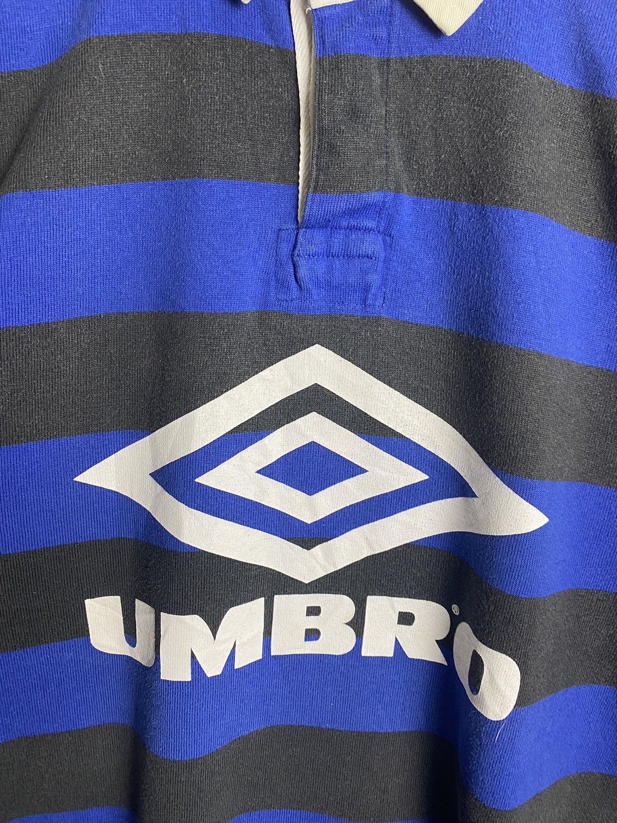 Umbro Vintage Umbro Stripe Rugby Polos SLIGHTLY FADED❗️ Size US M / EU 48-50 / 2 - 3 Thumbnail