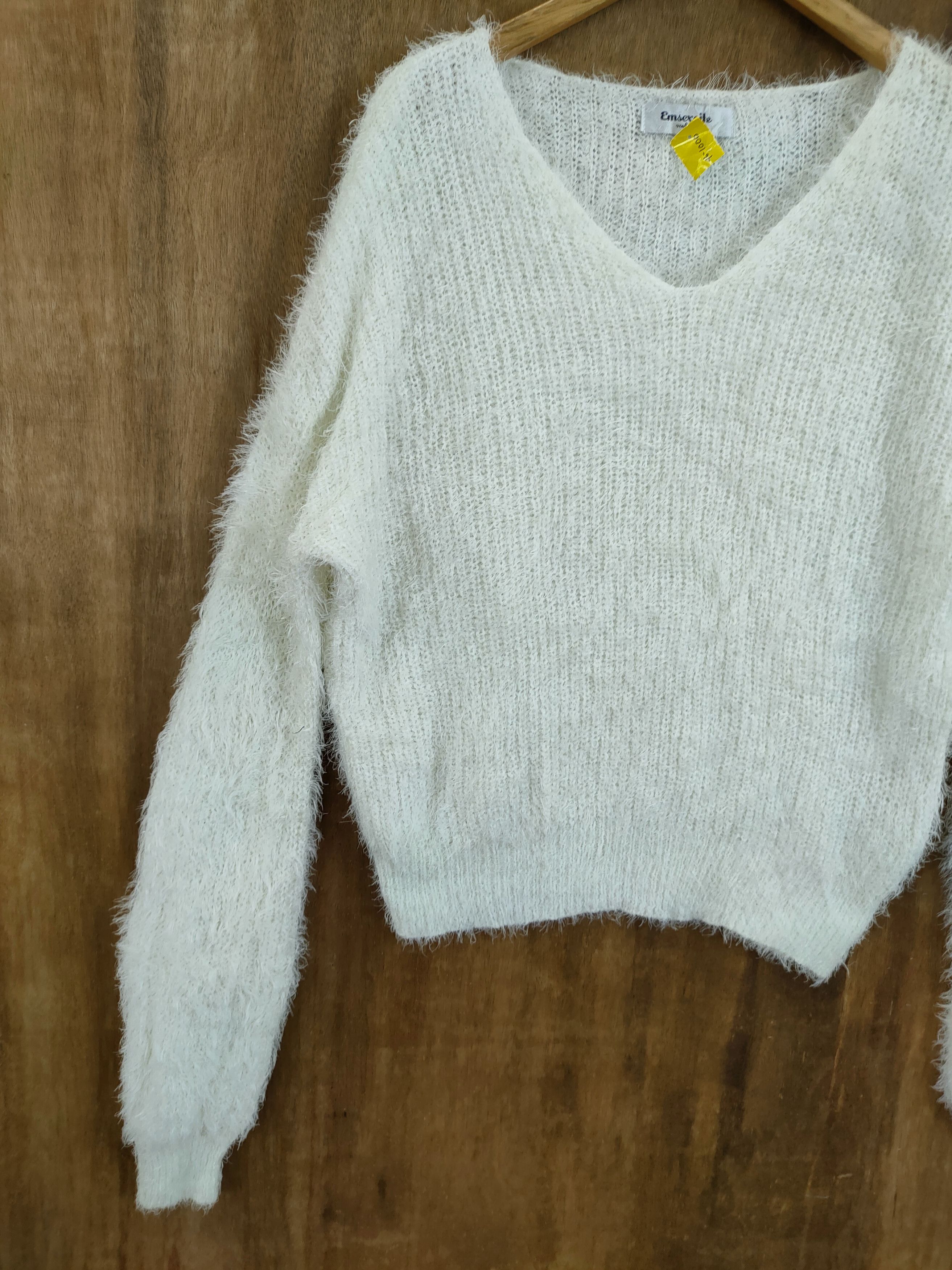 Japanese Brand D Emsexcity mohair shag shaggy fur soft knitwear #46-1000 Size US M / EU 48-50 / 2 - 2 Thumbnail