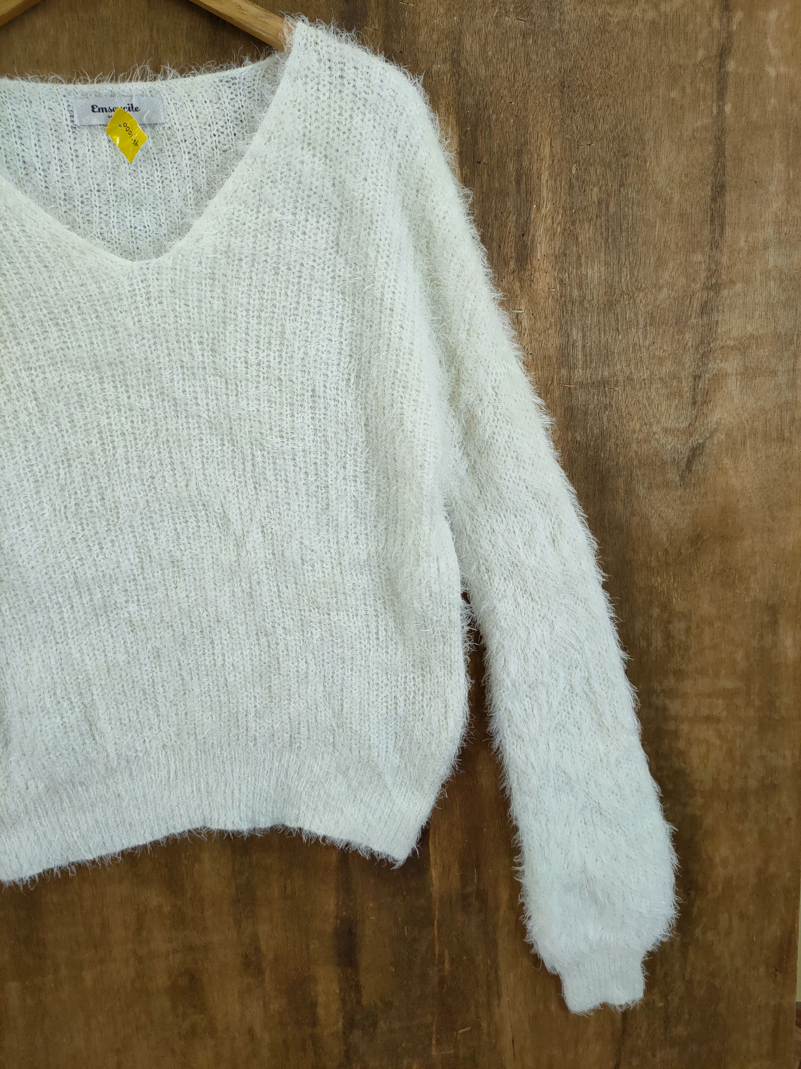 Japanese Brand D Emsexcity mohair shag shaggy fur soft knitwear #46-1000 Size US M / EU 48-50 / 2 - 3 Thumbnail