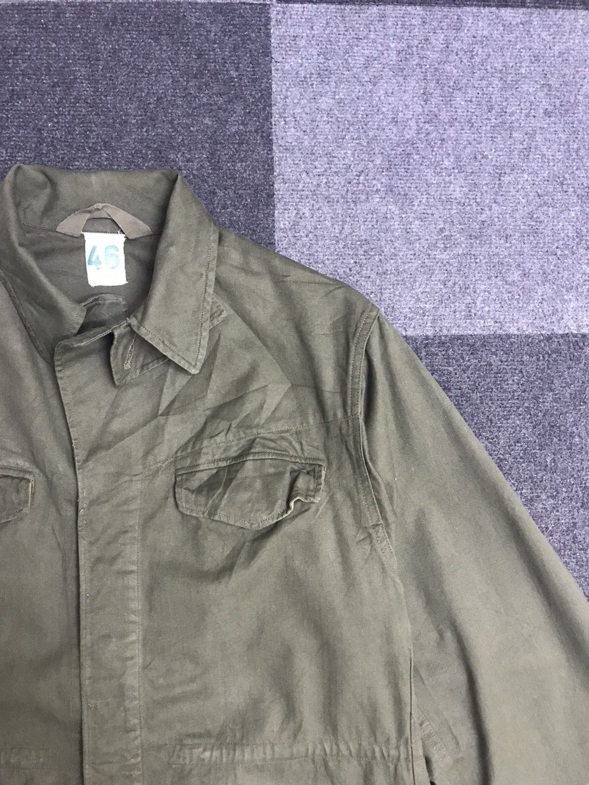 Vintage Vintage 70s Real Issue French HBT Fabric Military Jacket Size US M / EU 48-50 / 2 - 4 Thumbnail