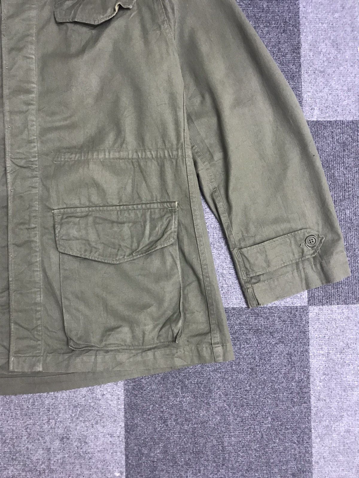 Vintage Vintage 70s Real Issue French HBT Fabric Military Jacket Size US M / EU 48-50 / 2 - 6 Thumbnail