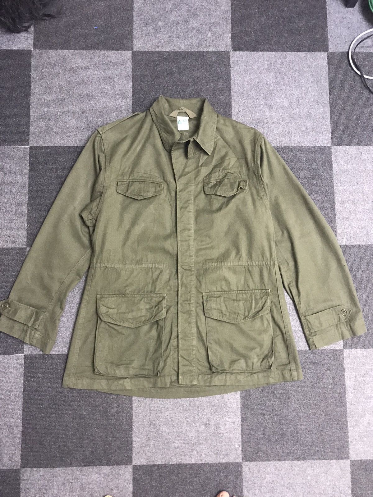 Vintage Vintage 70s Real Issue French HBT Fabric Military Jacket Size US M / EU 48-50 / 2 - 1 Thumbnail