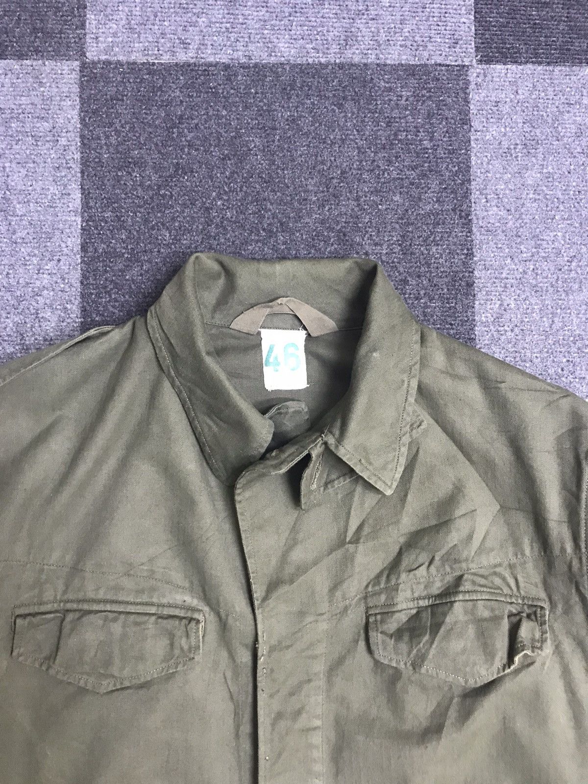 Vintage Vintage 70s Real Issue French HBT Fabric Military Jacket Size US M / EU 48-50 / 2 - 3 Thumbnail