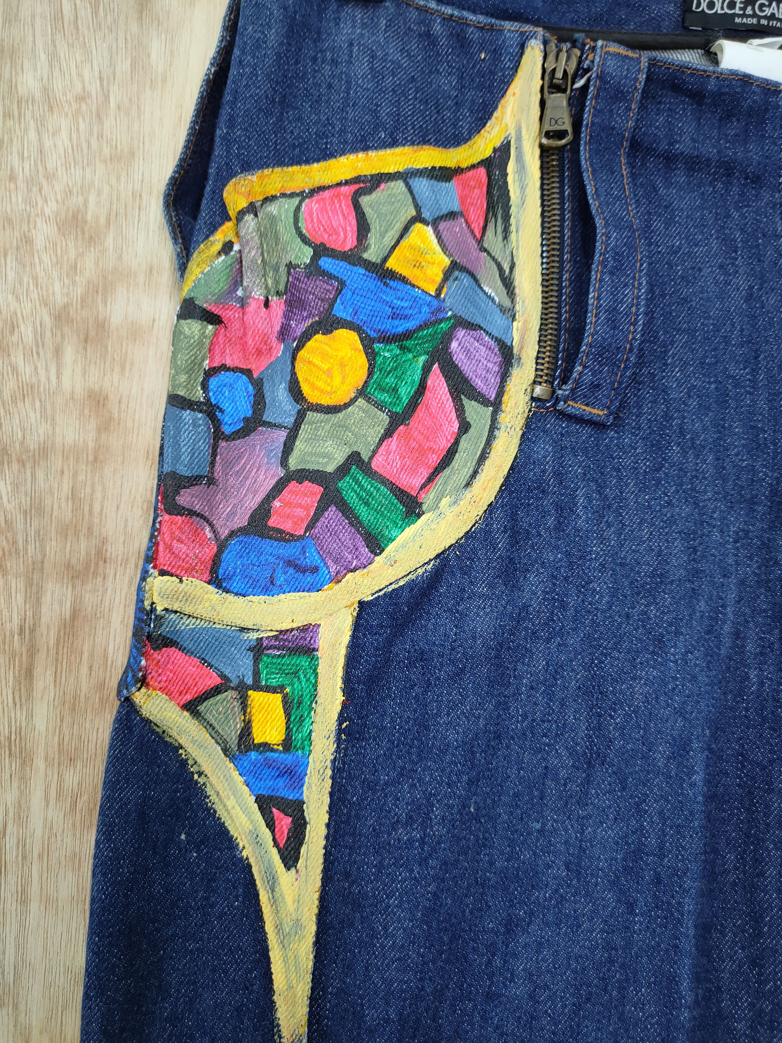 Dolce & Gabbana DL Dolce & Gabbana denim reworked reconstruct custom #1008T Size 27" / US 4 / IT 40 - 4 Thumbnail
