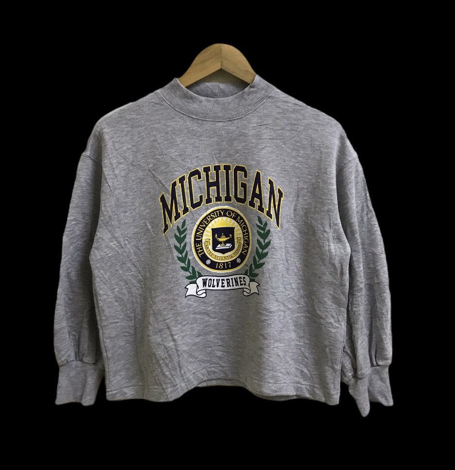 The University of Michigan Big Logo Satin Sweatshirt