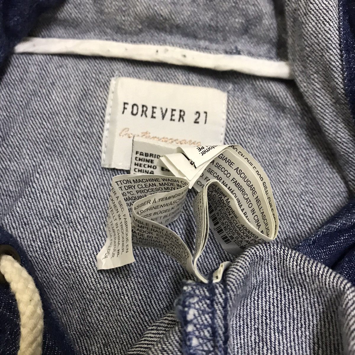 Forever 21 Forever 21 zip up denim sweater hoodie Size US XL / EU 56 / 4 - 6 Thumbnail