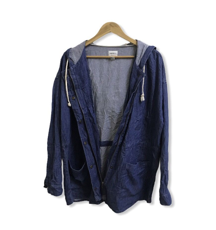 Forever 21 Forever 21 zip up denim sweater hoodie Size US XL / EU 56 / 4 - 3 Thumbnail