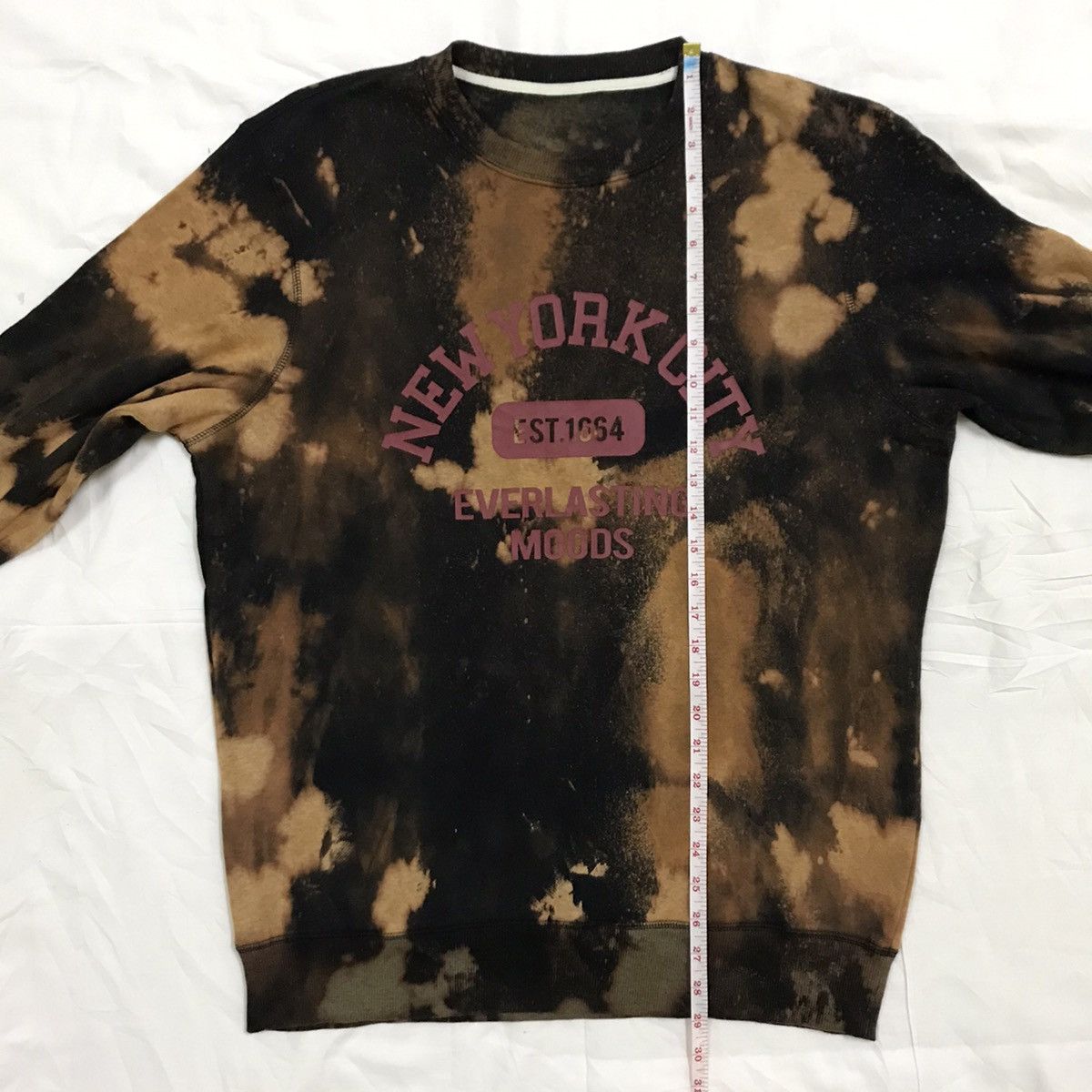 GU Newyork city custom made bleach sweatshirt Size US L / EU 52-54 / 3 - 10 Thumbnail