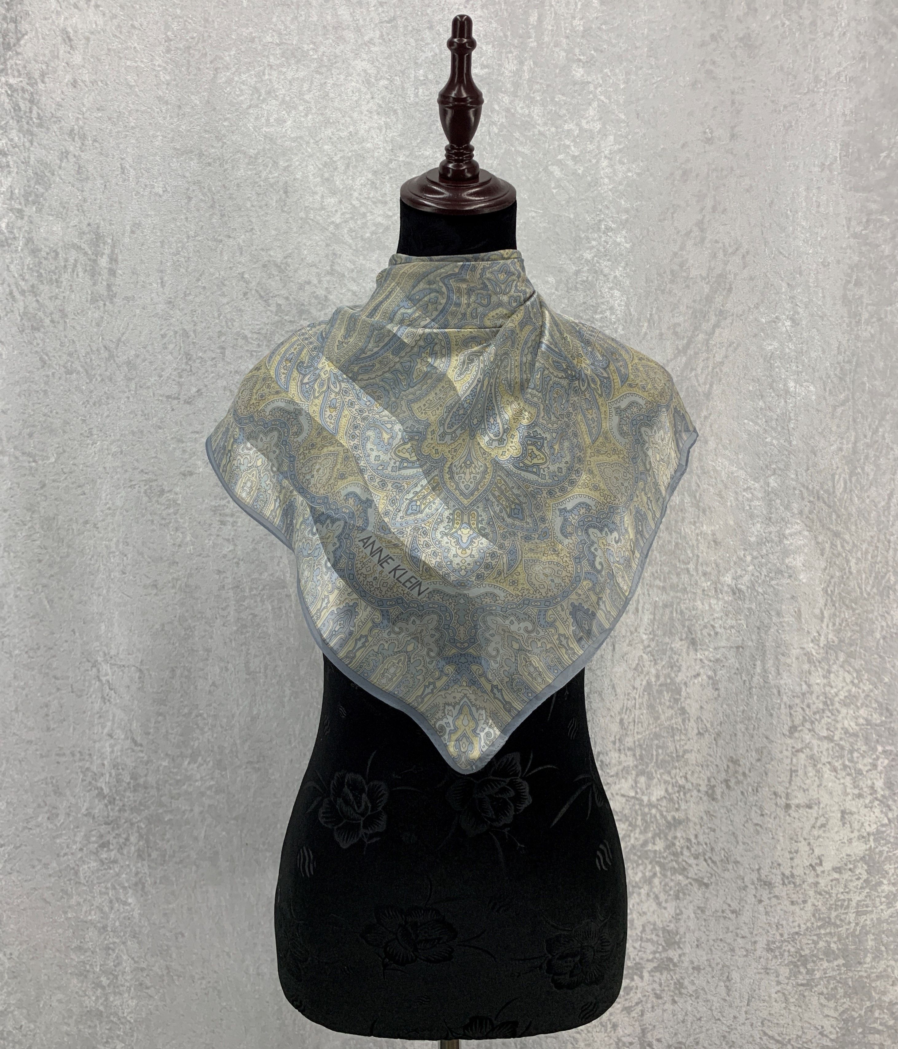 Vintage Anne Klein Silk Scarf/Square Scarf -SCA151