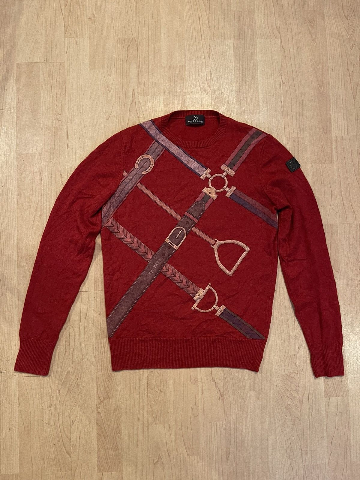 Japanese Brand × Vintage Vestrum vintage printed wool sweater Size US L / EU 52-54 / 3 - 1 Thumbnail