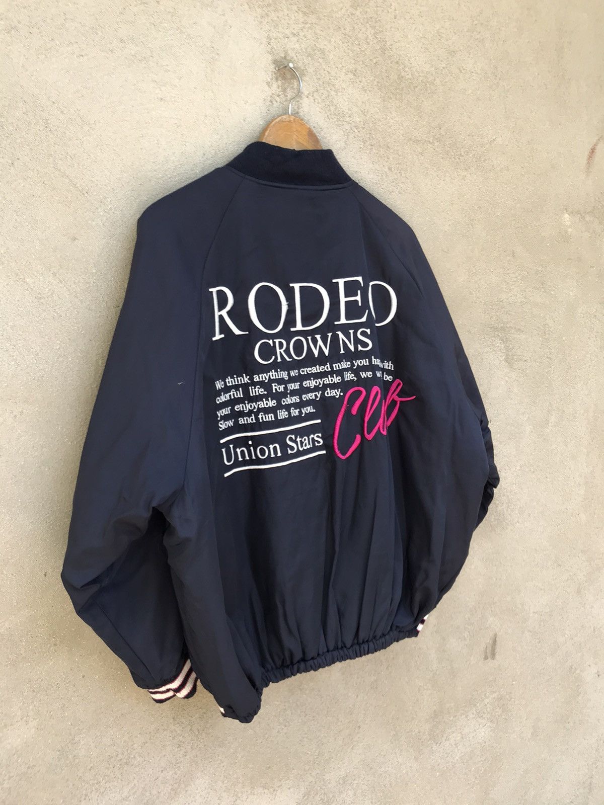 Designer × Vintage × Welcome Skateboards VINTAGE Y2K RODEO CROWNS SKATE SPELLOUT BOMBERS JACKET Size US L / EU 52-54 / 3 - 4 Thumbnail
