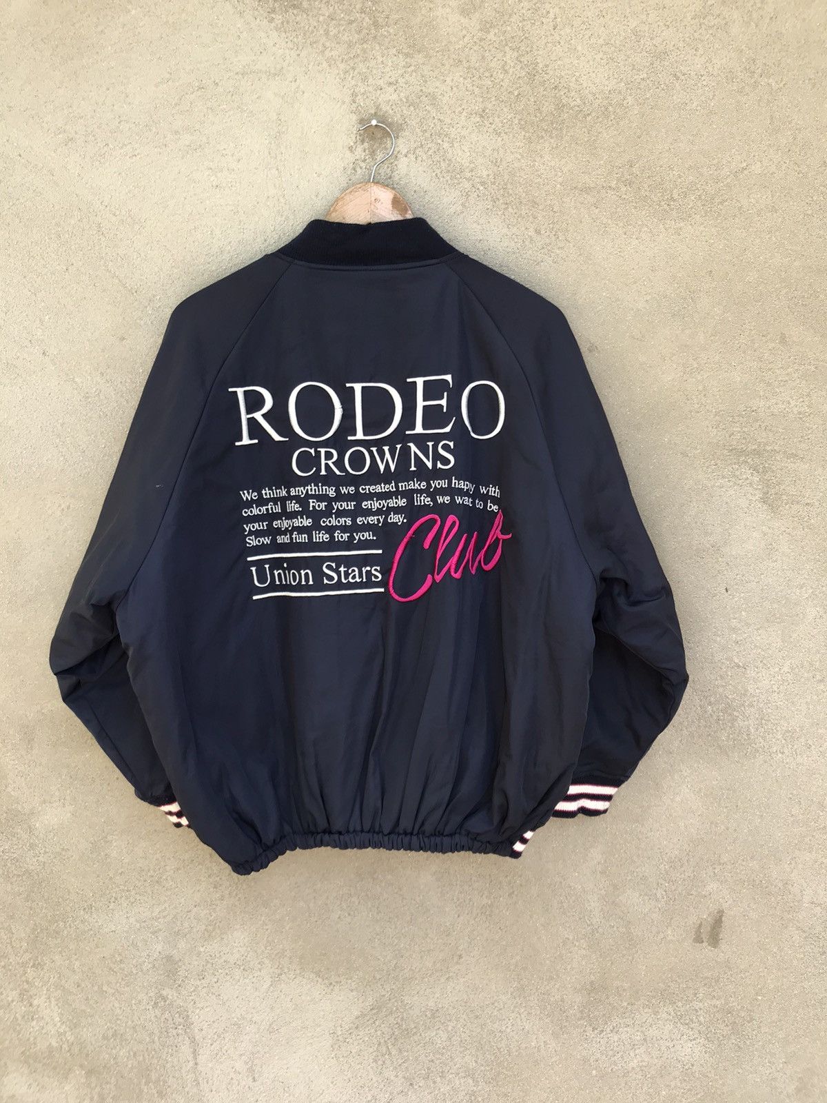 Designer × Vintage × Welcome Skateboards VINTAGE Y2K RODEO CROWNS SKATE SPELLOUT BOMBERS JACKET Size US L / EU 52-54 / 3 - 2 Thumbnail