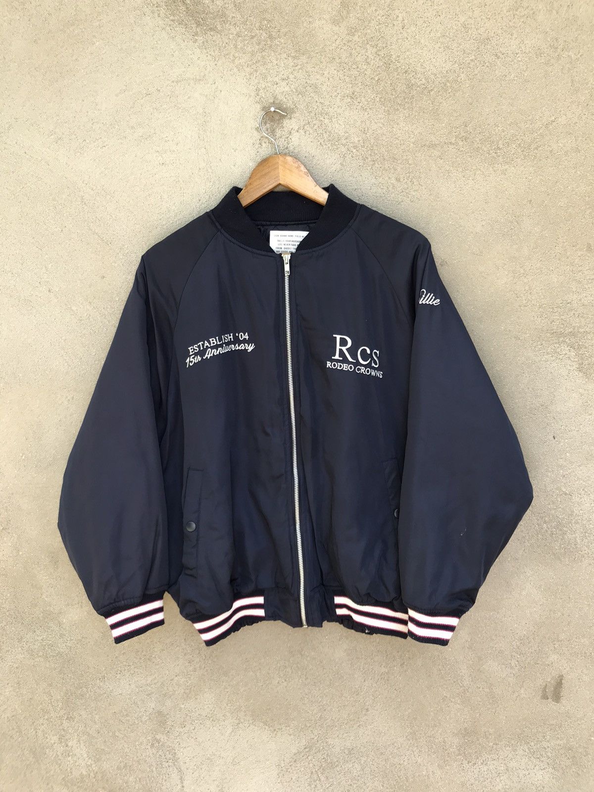 Designer × Vintage × Welcome Skateboards VINTAGE Y2K RODEO CROWNS SKATE SPELLOUT BOMBERS JACKET Size US L / EU 52-54 / 3 - 5 Thumbnail