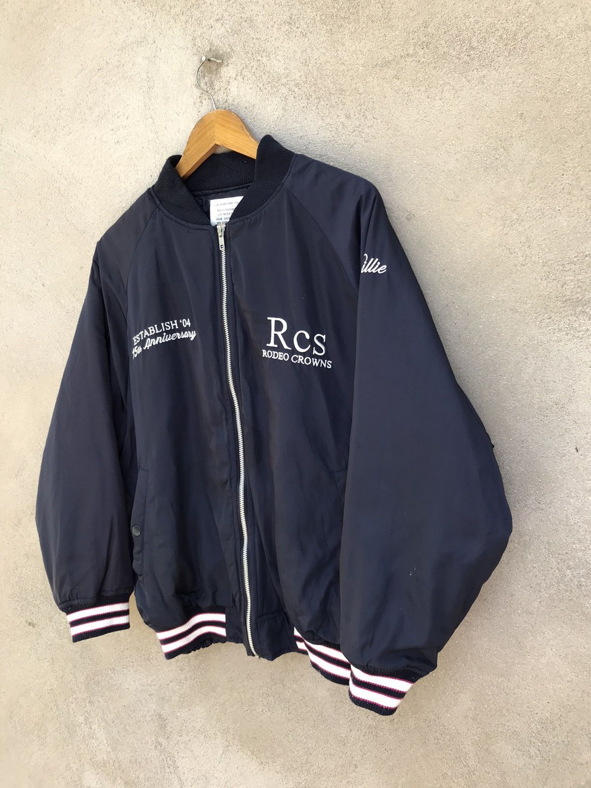Designer × Vintage × Welcome Skateboards VINTAGE Y2K RODEO CROWNS SKATE SPELLOUT BOMBERS JACKET Size US L / EU 52-54 / 3 - 6 Thumbnail