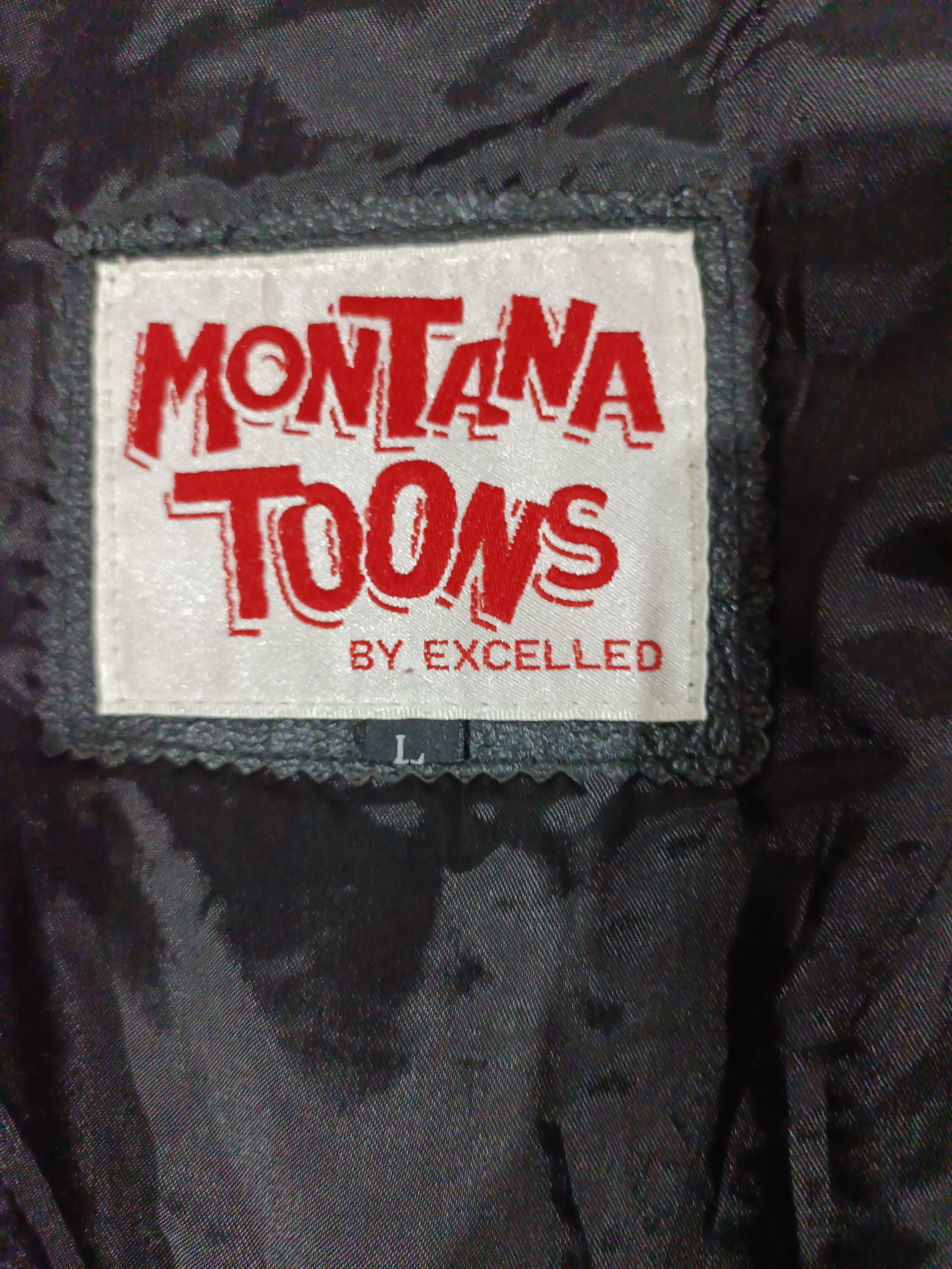 VTG 90'S DASTARDLY MUTTLEY LEATHER VARSITY JACKET COLORBLOCK
