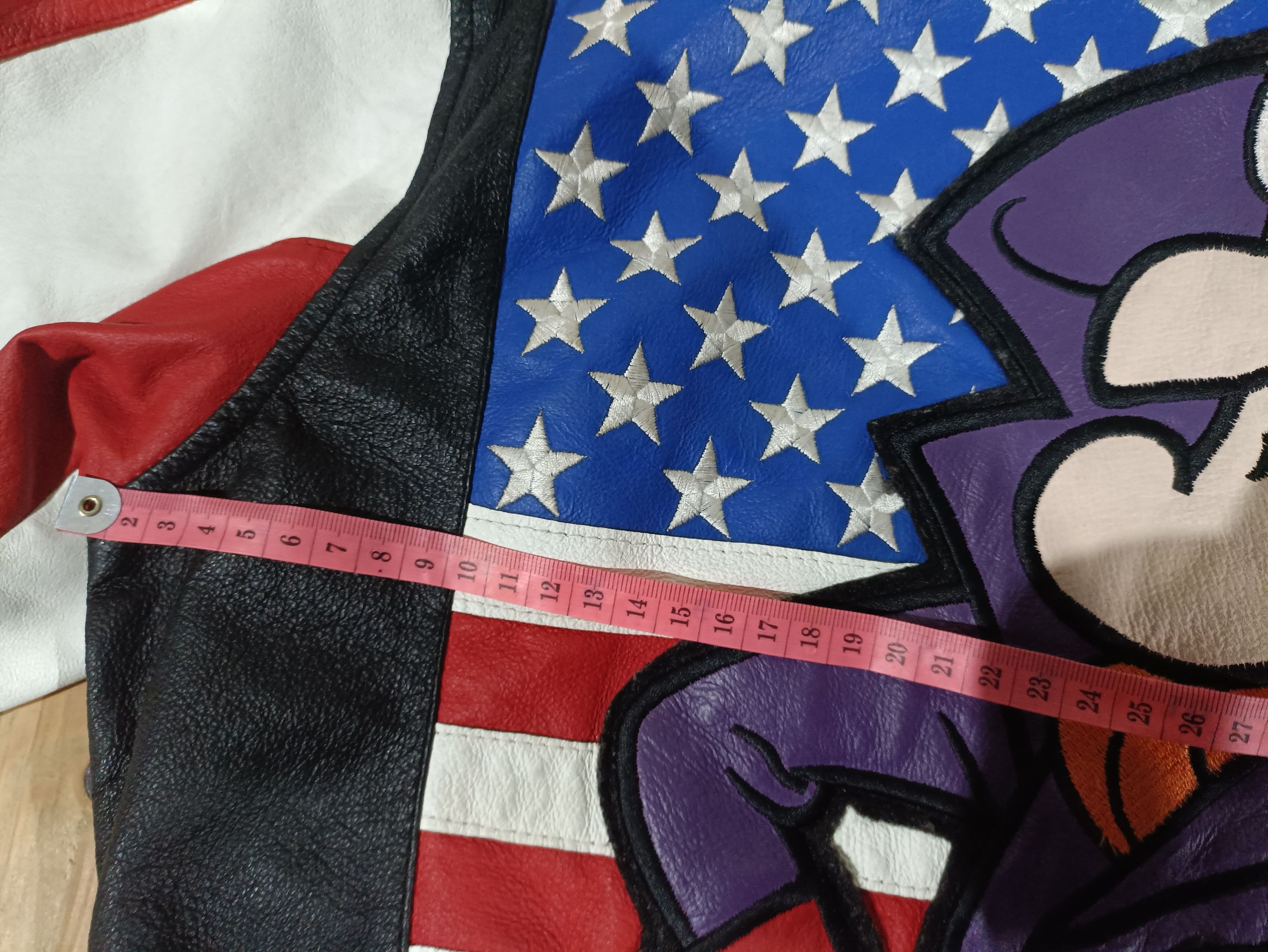 VTG 90'S DASTARDLY MUTTLEY LEATHER VARSITY JACKET COLORBLOCK