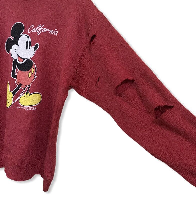 Cartoon Network × Mickey Mouse × Vintage Vintage 90s MICKEYCALIFORNIA distressed customade sweatshirt Size US L / EU 52-54 / 3 - 4 Thumbnail