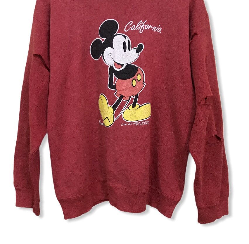 Cartoon Network × Mickey Mouse × Vintage Vintage 90s MICKEYCALIFORNIA distressed customade sweatshirt Size US L / EU 52-54 / 3 - 3 Thumbnail