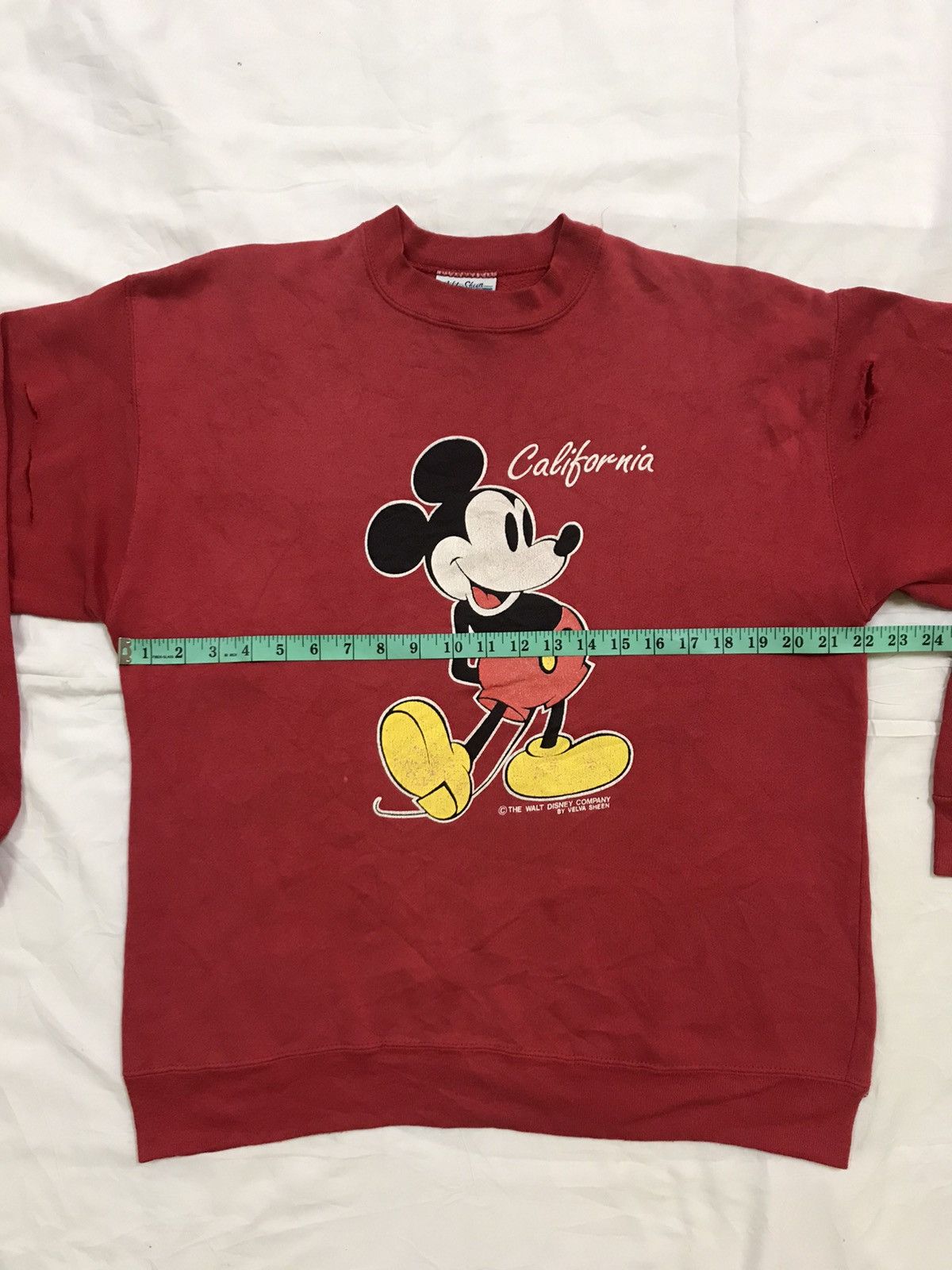 Cartoon Network × Mickey Mouse × Vintage Vintage 90s MICKEYCALIFORNIA distressed customade sweatshirt Size US L / EU 52-54 / 3 - 14 Thumbnail