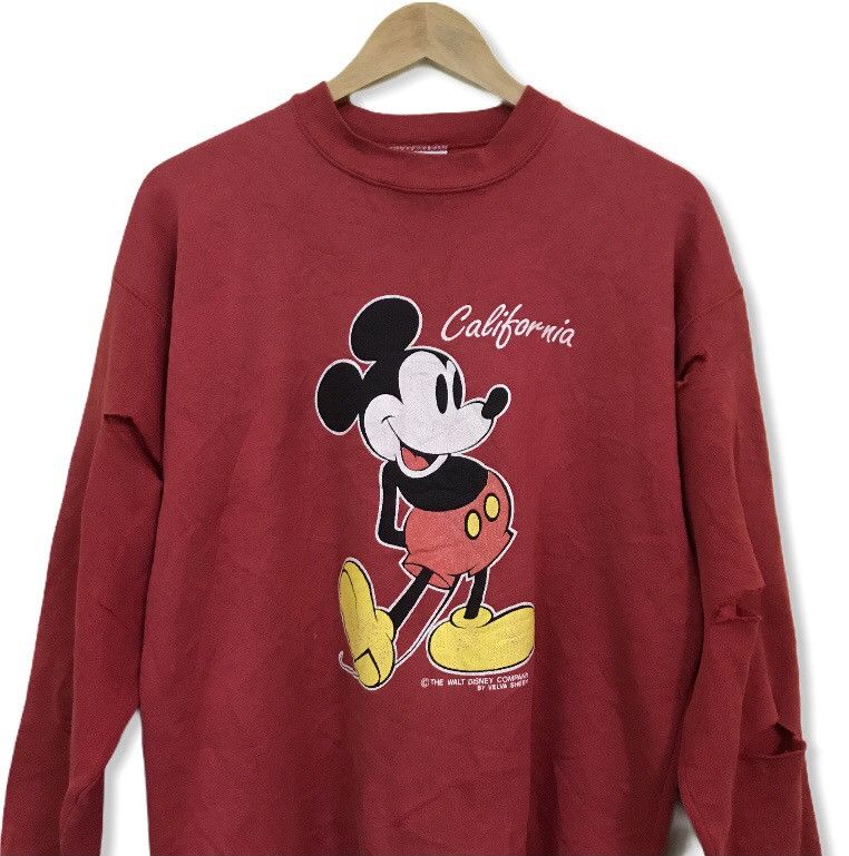 Cartoon Network × Mickey Mouse × Vintage Vintage 90s MICKEYCALIFORNIA distressed customade sweatshirt Size US L / EU 52-54 / 3 - 2 Thumbnail