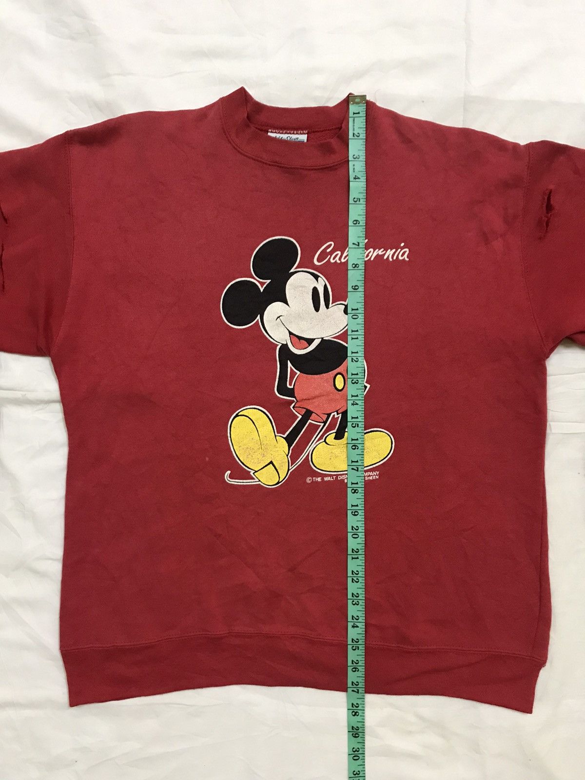 Cartoon Network × Mickey Mouse × Vintage Vintage 90s MICKEYCALIFORNIA distressed customade sweatshirt Size US L / EU 52-54 / 3 - 15 Thumbnail